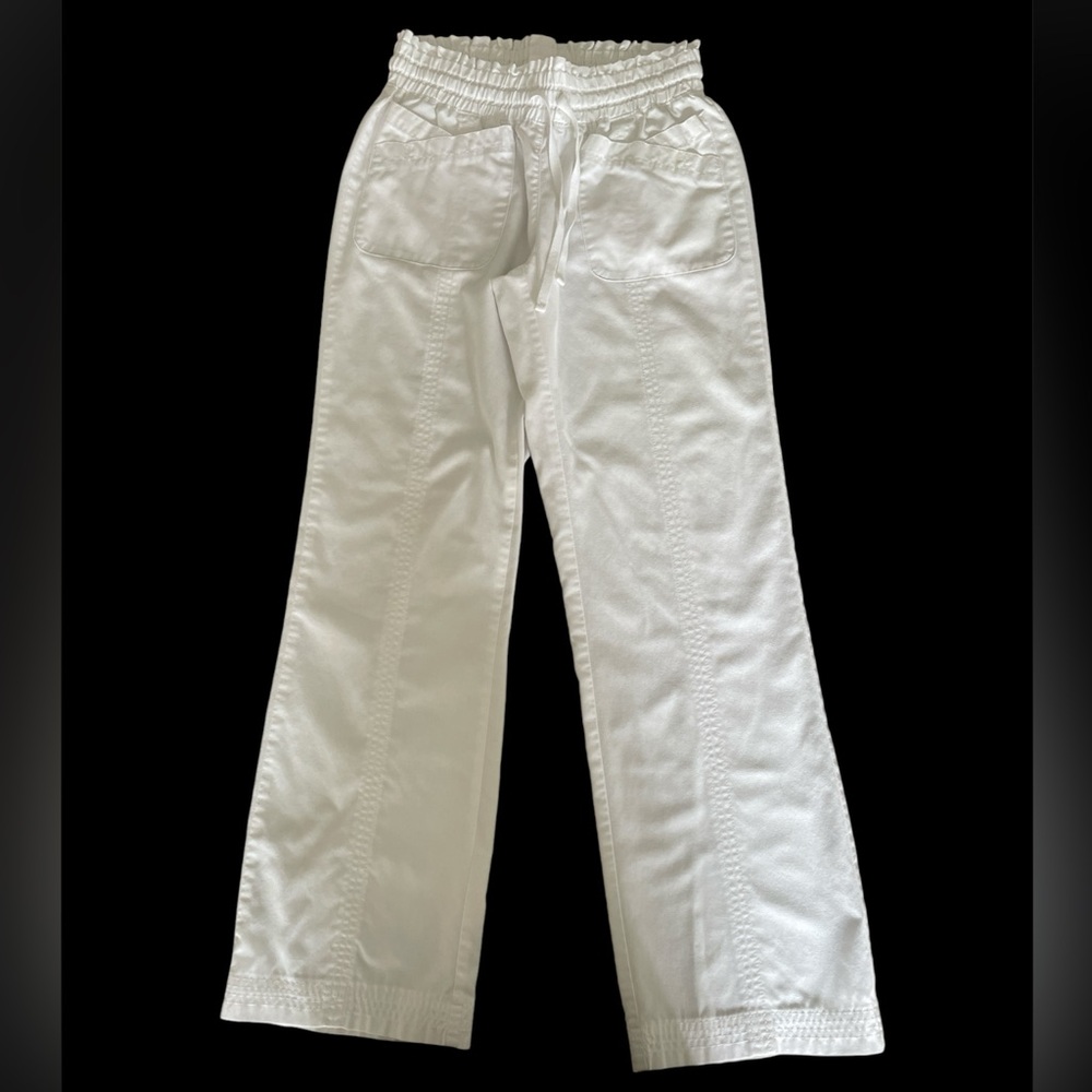 Koi White Elastic Waist Petite Uniform Scrub Pants